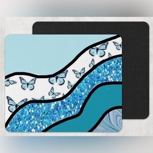 Blue Butterfly Geode Mouse Pad